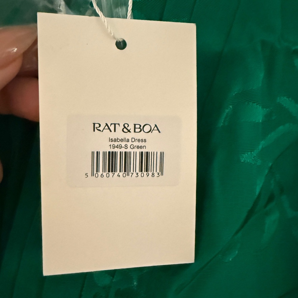 Rat & Boa Isabella  Green Long Sleeve Dress - Picture 6 of 6